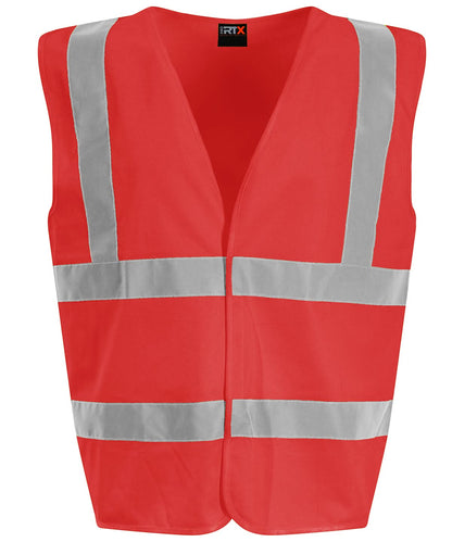 ProRTX High Visibility Kids waistcoat RX70J - Red - Customisable Hi-Vis Vest