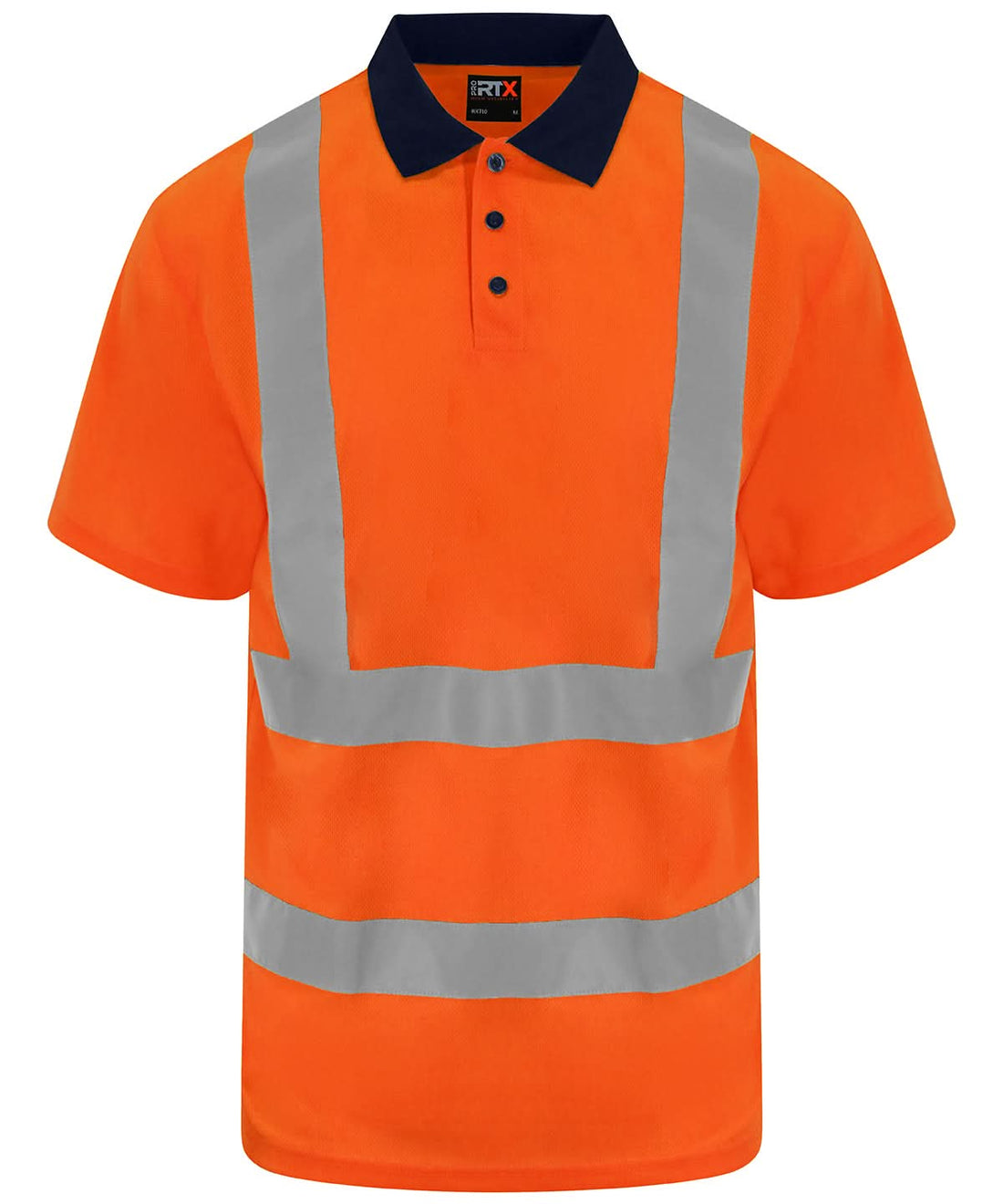 ProRTX High Visibility High visibility polo RX710 - HV Orange Navy - Customisable Hi-Vis Polos