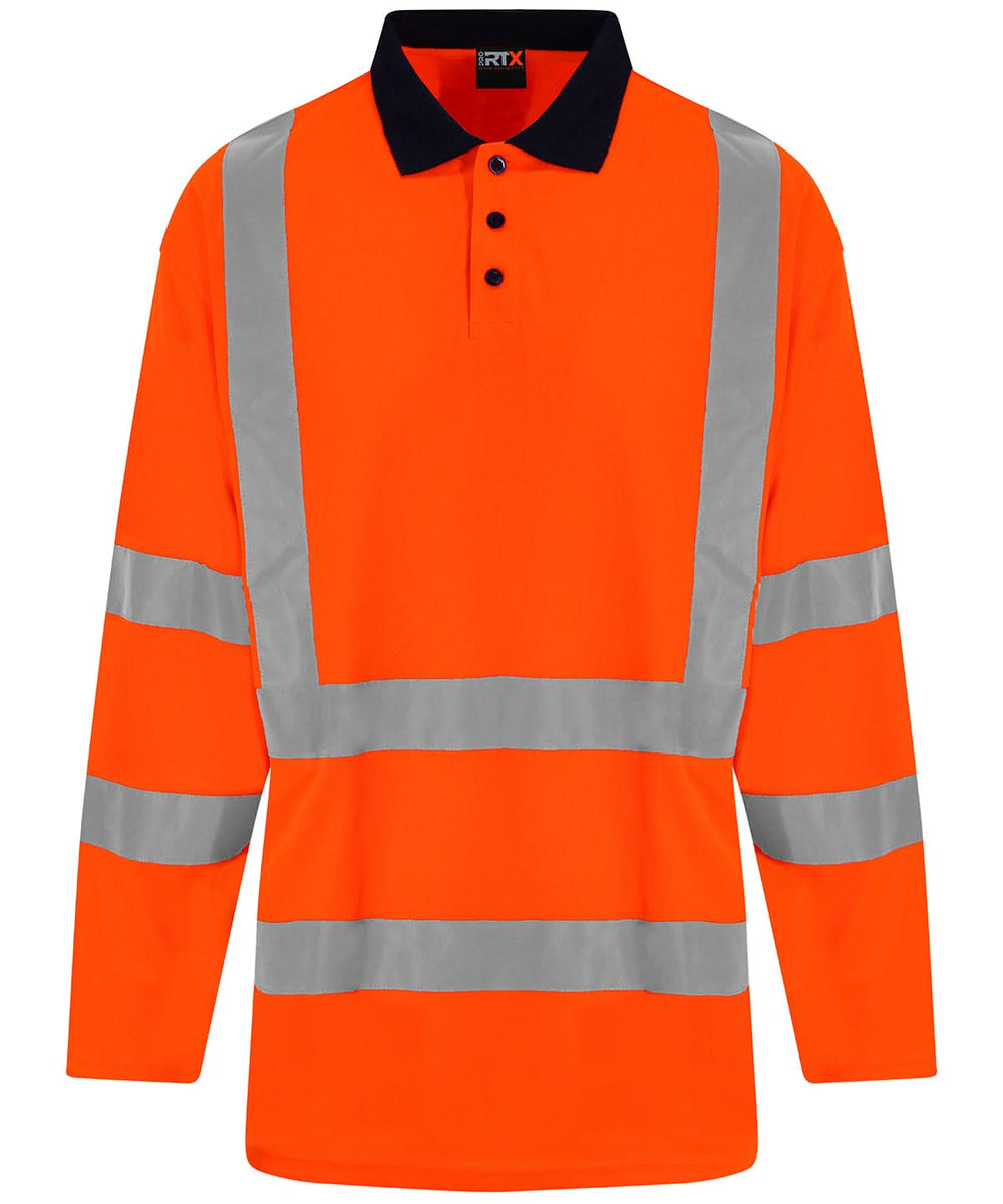 High visibility long sleeve polo - RX715