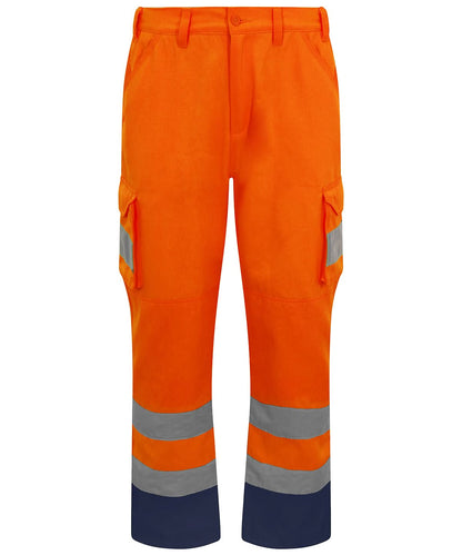 ProRTX High Visibility Cargo trousers RX760 - HV Orange - Customisable Hi-Vis Trousers