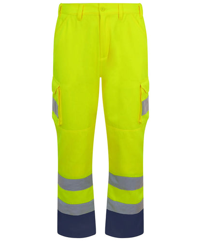 ProRTX High Visibility Cargo trousers RX760 - HV Yellow - Customisable Hi-Vis Trousers