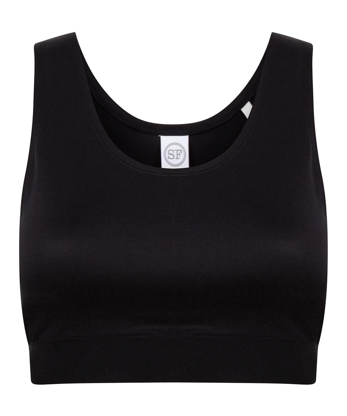 SF Kids fashion crop top SM236 - Black Black - Customisable Kids Vest