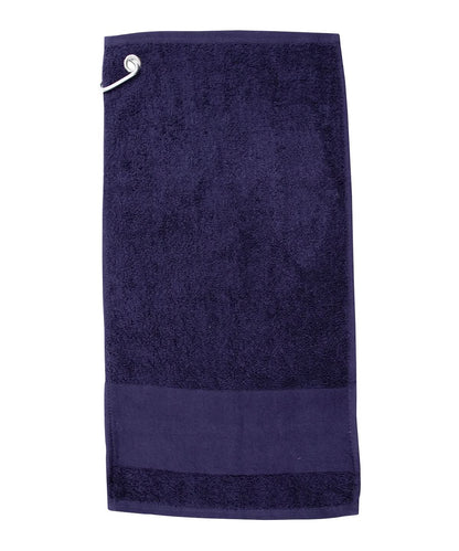Towel City Printable border golf towel TC033 - Navy One size - Customisable Towels