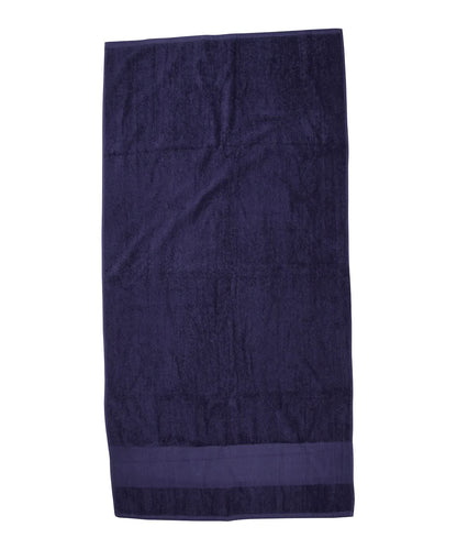 Towel City Printable border bath towel TC035 - Navy One size - Customisable Towels