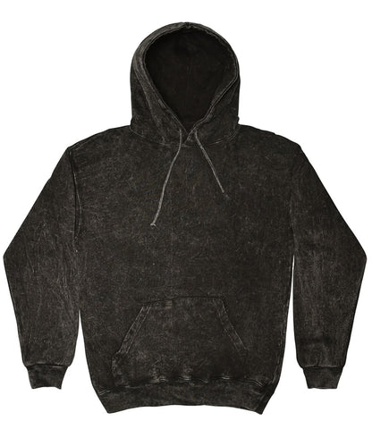 Colortone Rainbow tie dye hoodie TD31M - Mineral Black - Customisable Hoodies