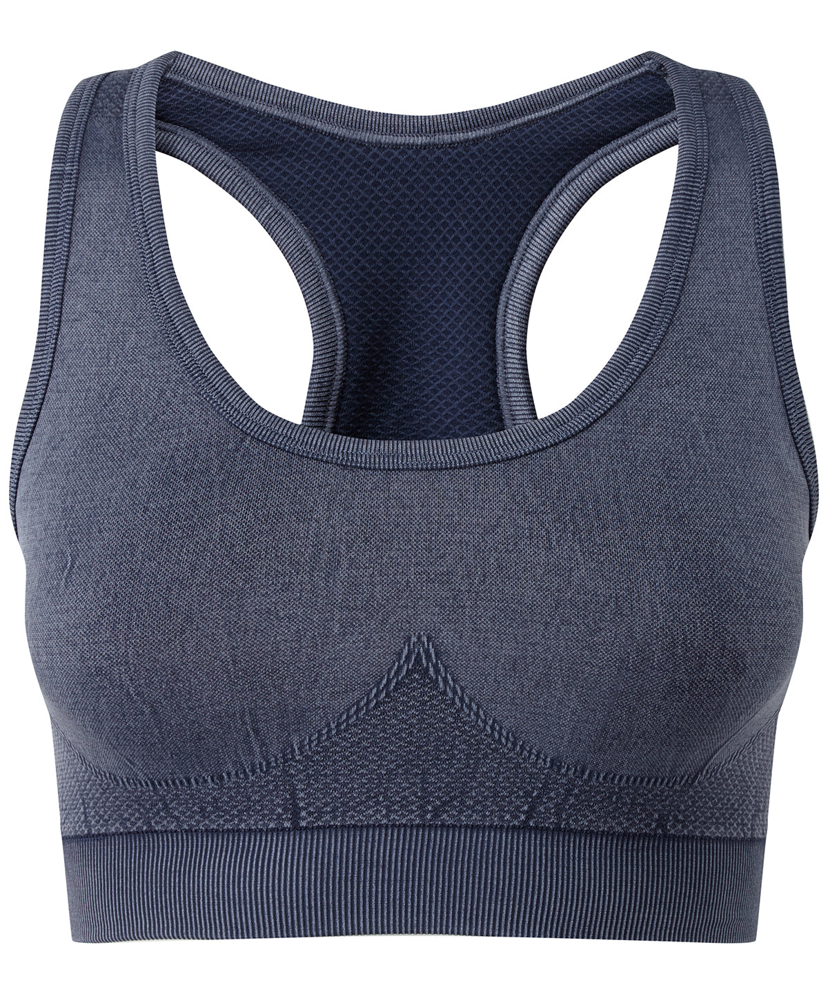 Tridri® seamless 3D fit" multi-sport sculpt bra top denim" - TR216 - Indigo Denim - Customisable Bras