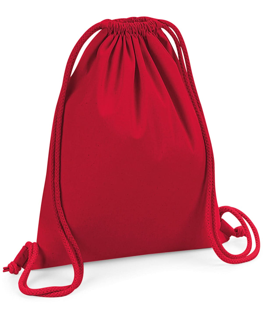 Westford Mill Organic Premium Cotton Gymsac WM260 - Classic Red One Size - Customisable Bags
