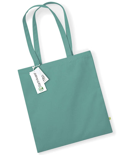 Westford Mill Earthaware Organic Bag For Life WM801 - Sage Green One size - Customisable Bags