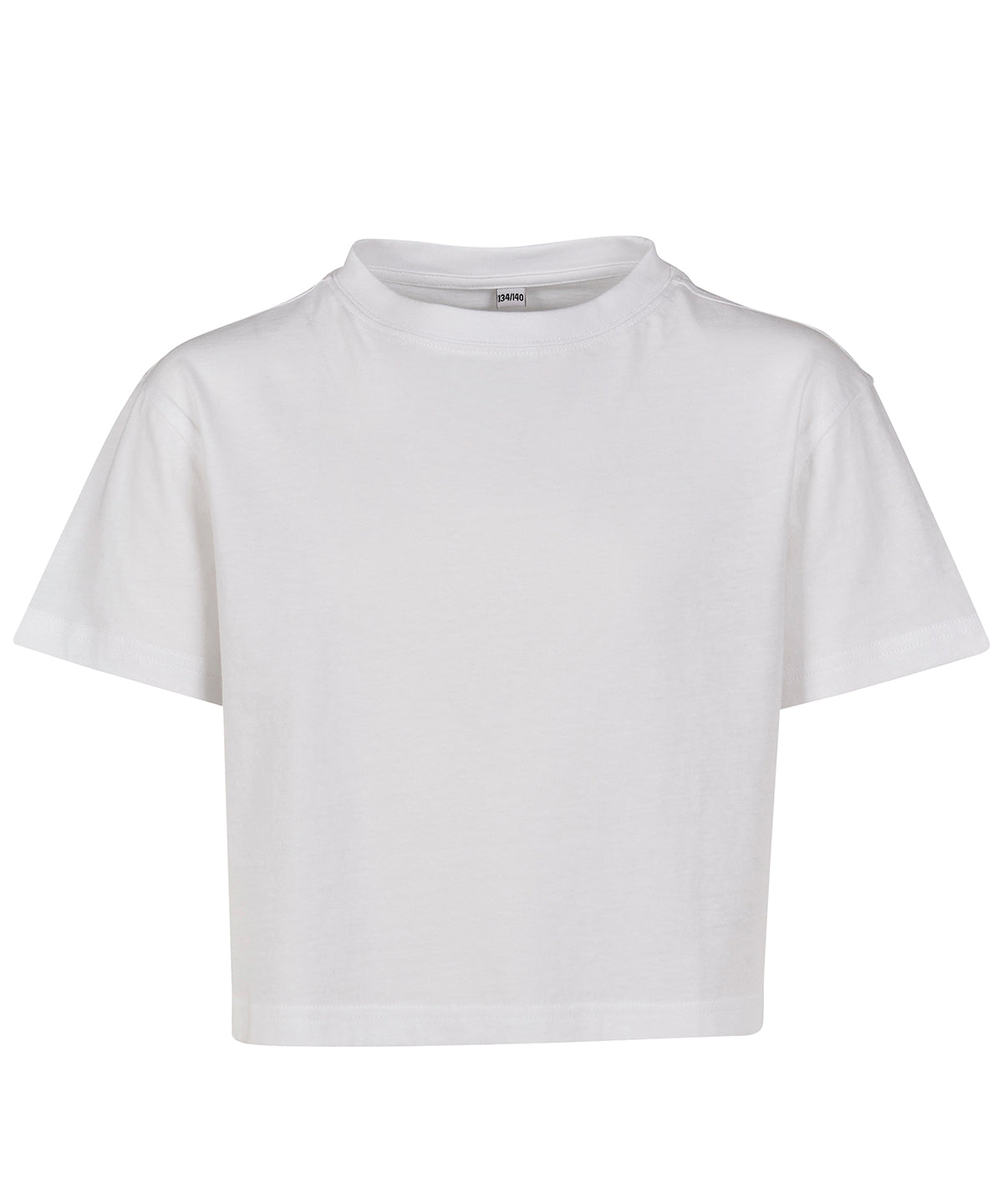 Girls cropped Jersey tee - BY114 - White - Customisable T-Shirts