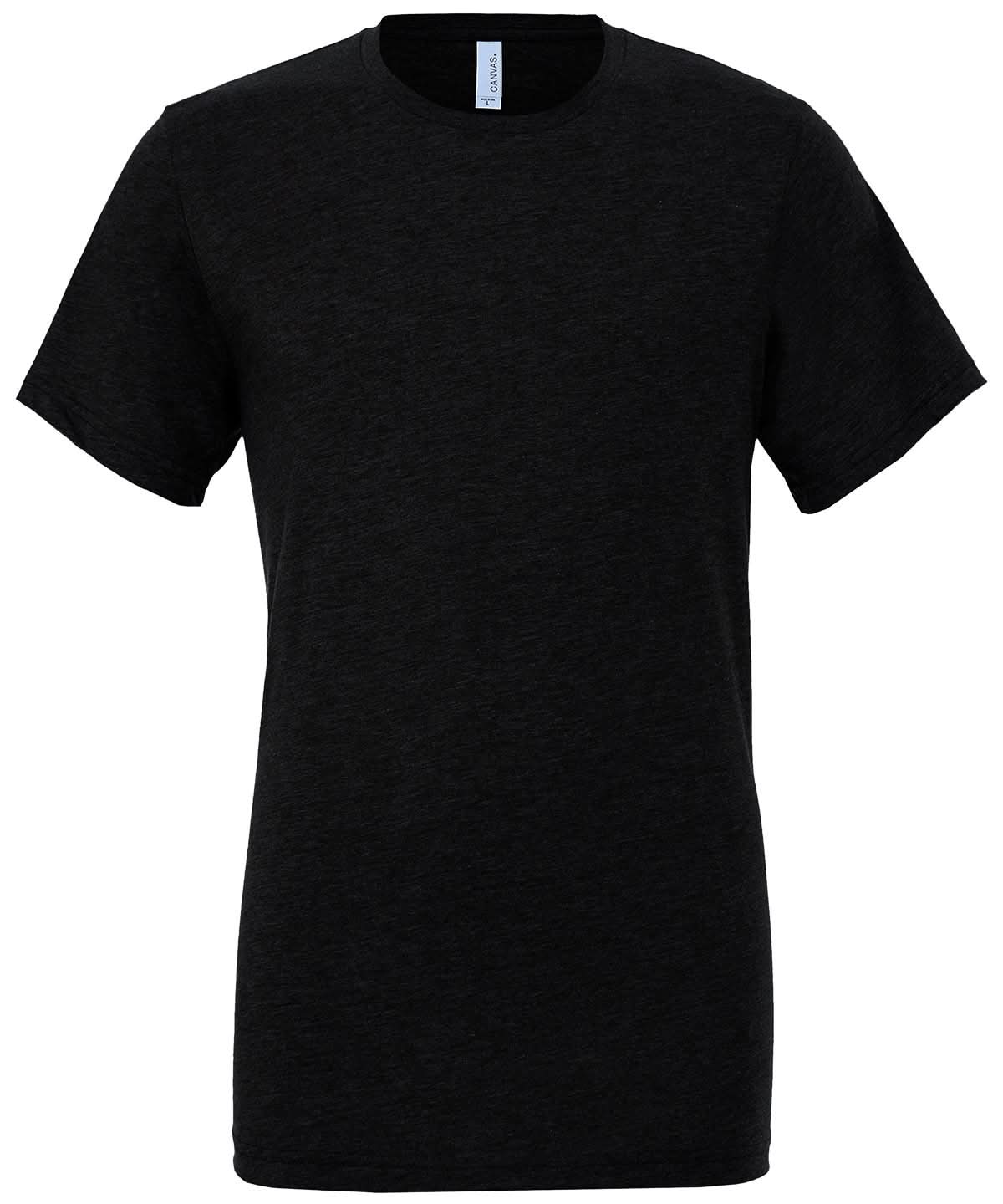 Bella Canvas Unisex triblend crew neck t shirt Solid Black Triblend CV003 - Solid Black Triblend - Customisable T-Shirt