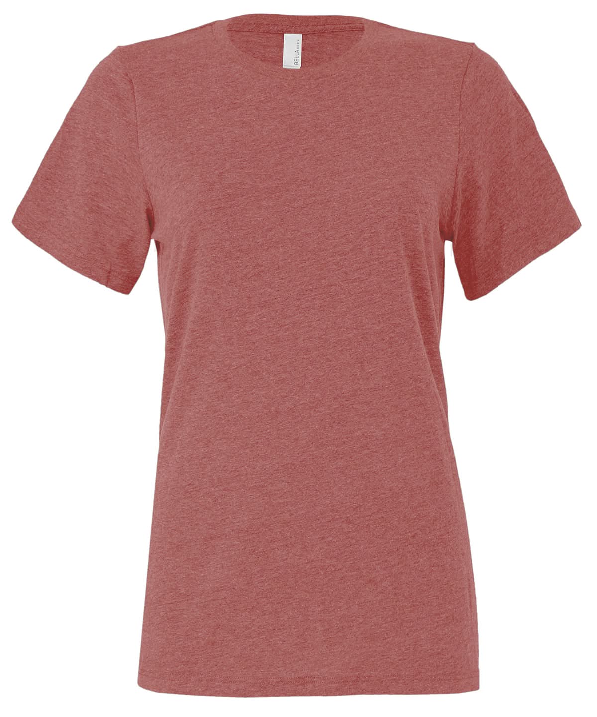 Bella Canvas Womens relaxed Jersey short sleeve tee Heather Mauve BE046 - Heather Mauve - Customisable T-Shirt