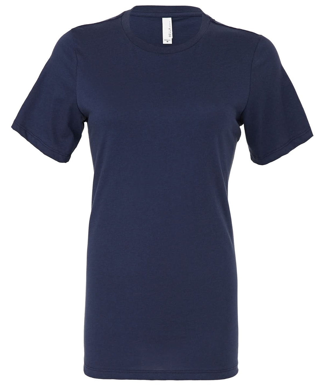 Bella Canvas Womens relaxed Jersey short sleeve tee Navy BE046 - Navy - Customisable T-Shirt