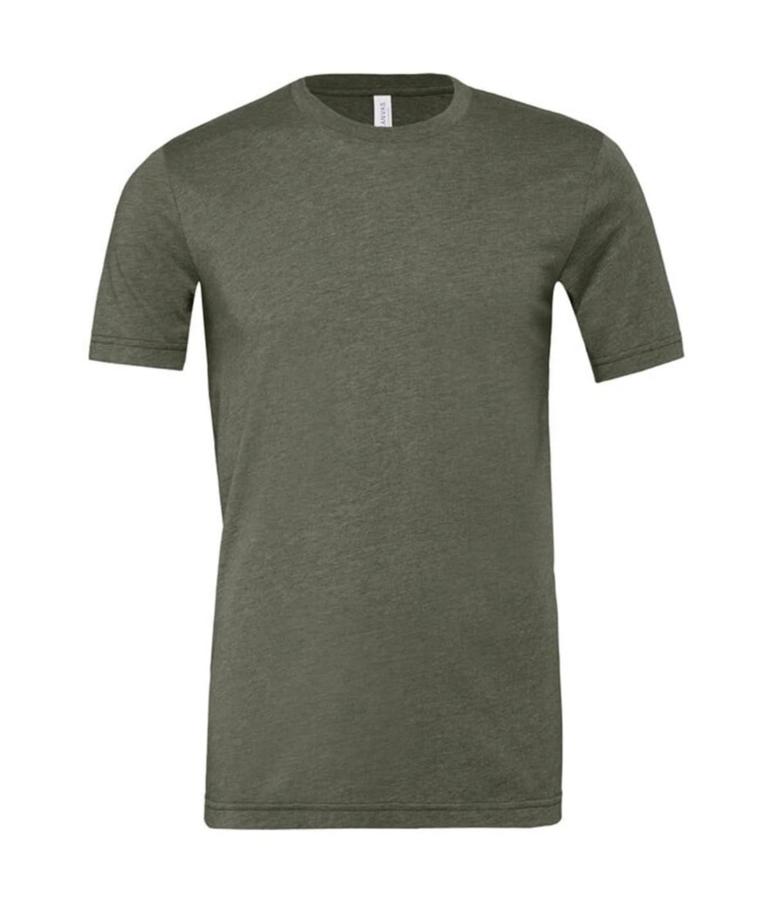 Bella Canvas Unisex heather CVC short sleeve t shirt Heather Military Green CV01H - Heather Military Green - Customisable T-Shirt