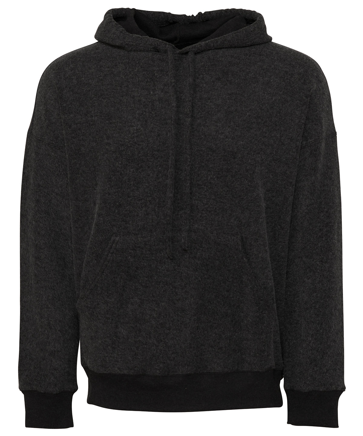 Unisex sueded fleece pullover hoodie - BE130 - Black Heather - Customisable Hoodies