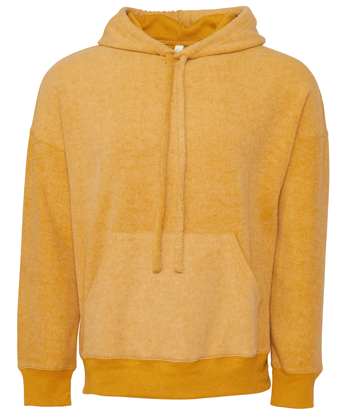 Unisex sueded fleece pullover hoodie - BE130 - Heather Mustard - Customisable Hoodies