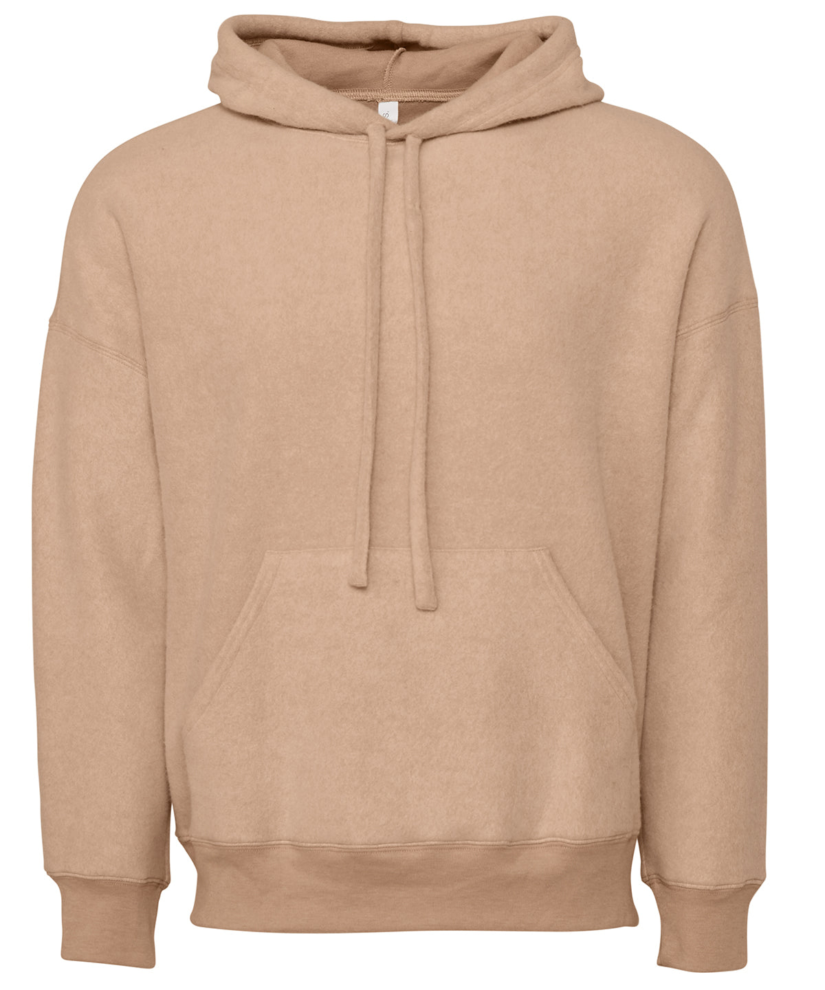 Unisex sueded fleece pullover hoodie - BE130 - Heather Oatmeal - Customisable Hoodies