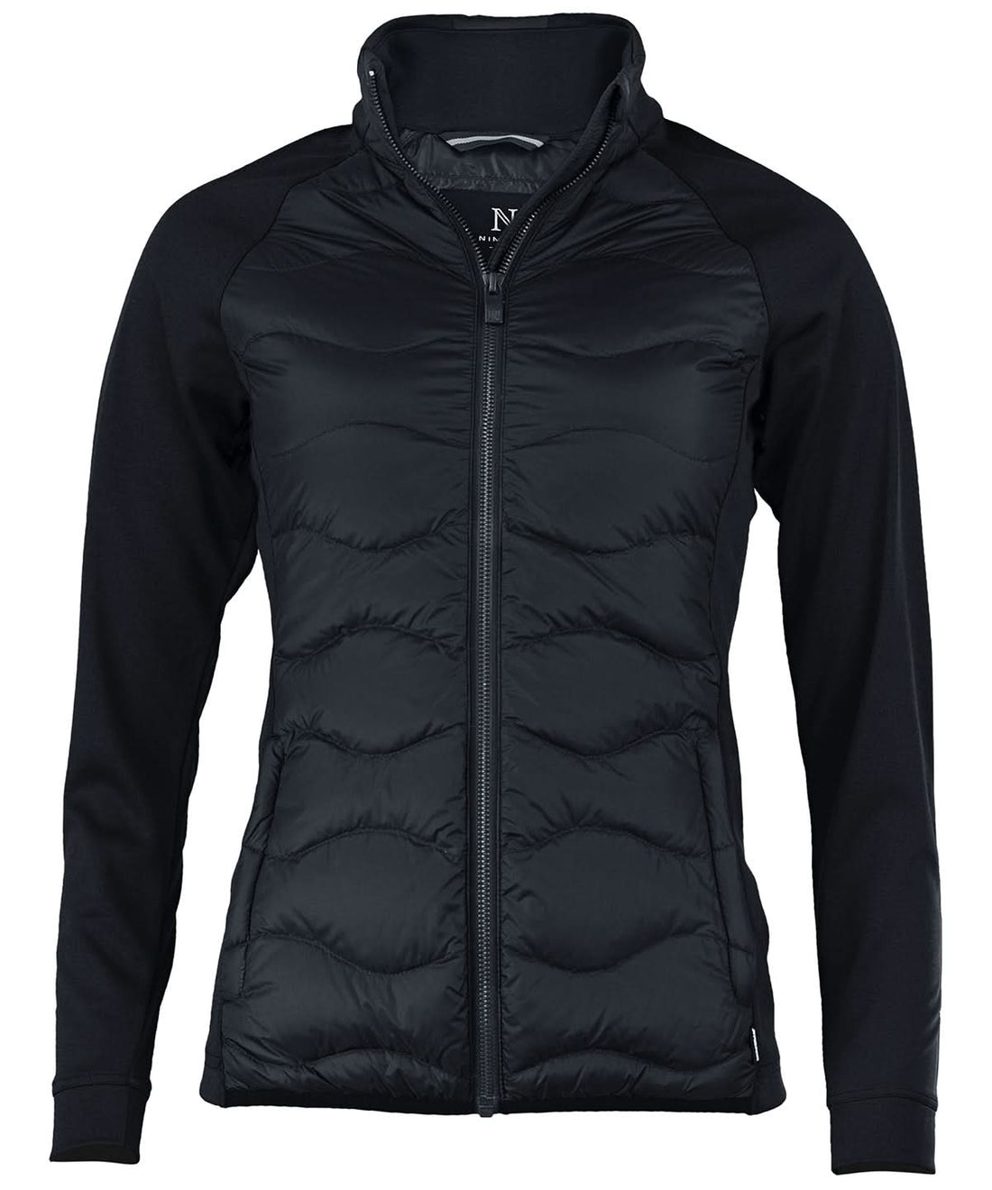 Nimbus Womens Stillwater premium hybrid down jacket N104F - Black - Customisable Jacket