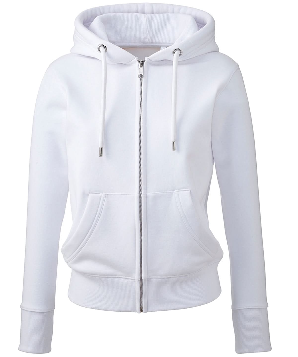 Anthem Womens full zip hoodie AM004 - White - Customisable Hoodies