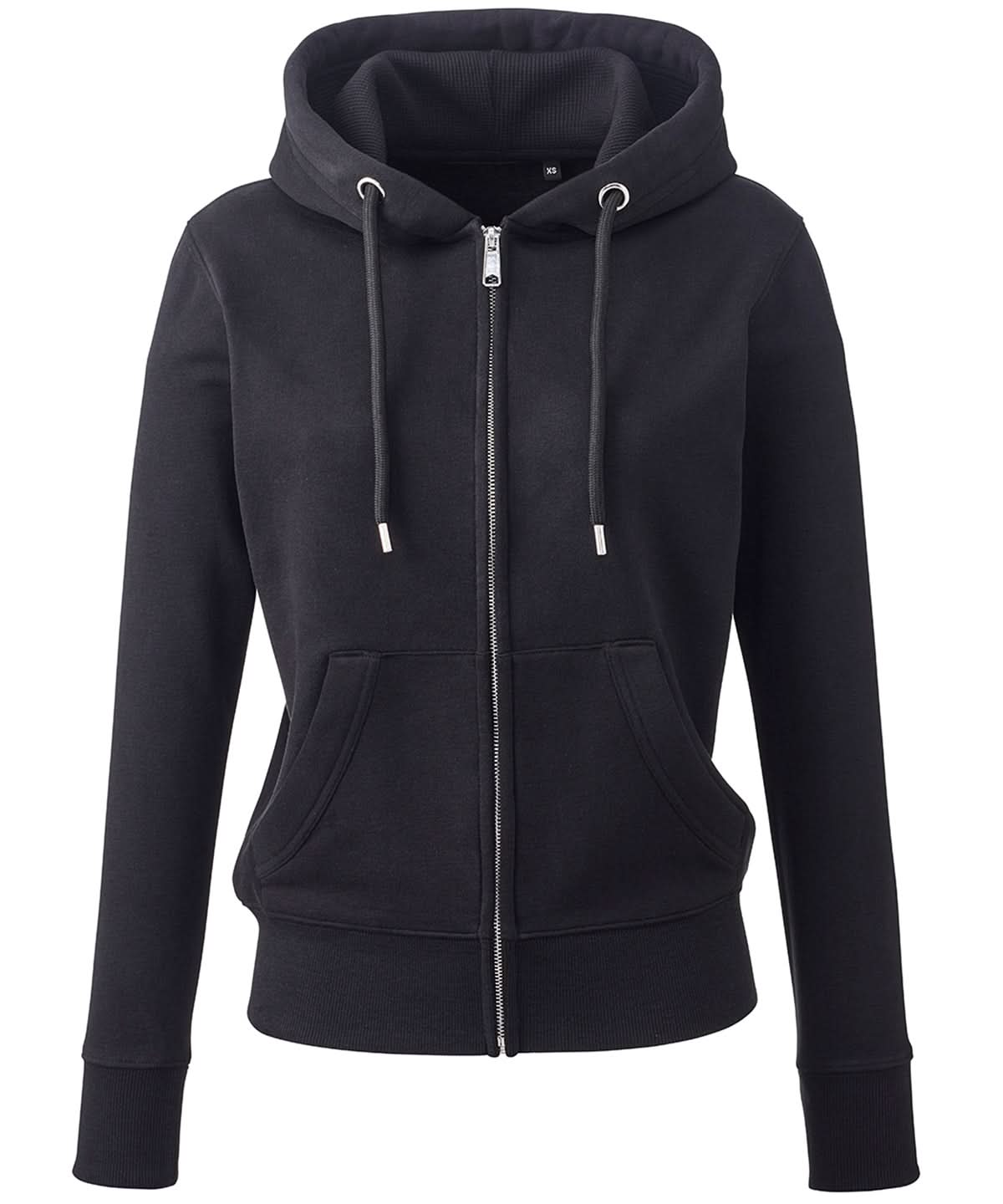 Anthem Womens full zip hoodie AM004 - Black - Customisable Hoodies