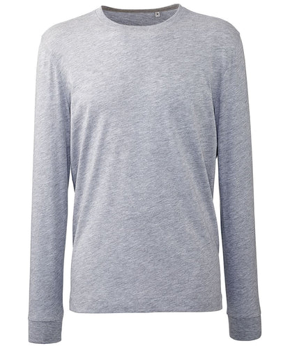 Anthem Mens long sleeve t shirt AM011 - Grey Marl - Customisable T-Shirt