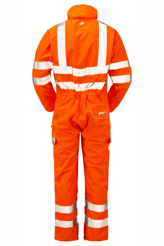 Mesh Lined Coverall Orange Recycled Content - PR505 - - Customisable Coveralls
