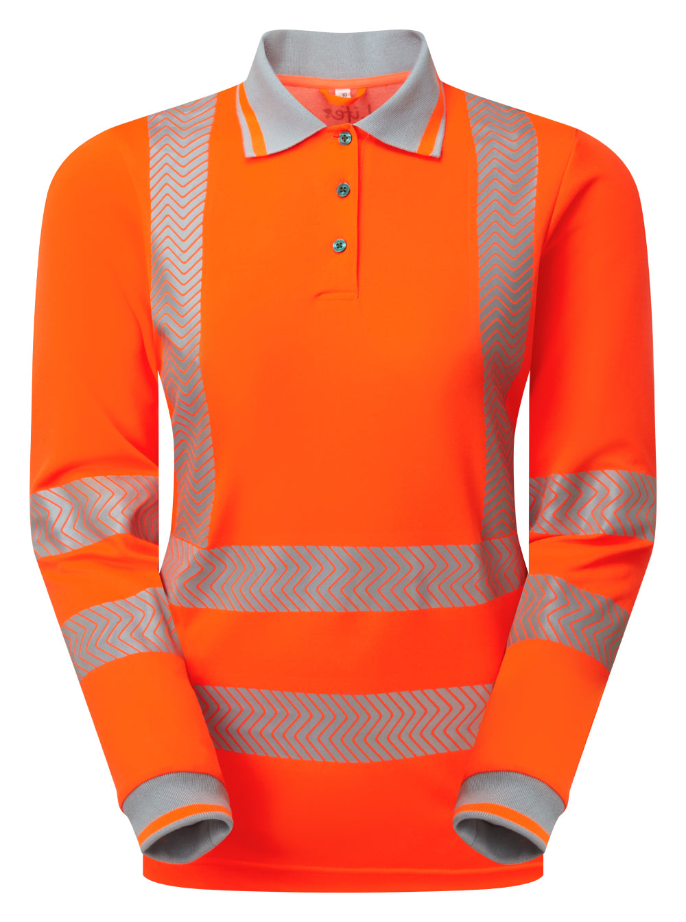 Women's Long Sleeve Polo Shirt Orange Bamboo Content - LFE976 - 20 - Customisable Polo Shirts