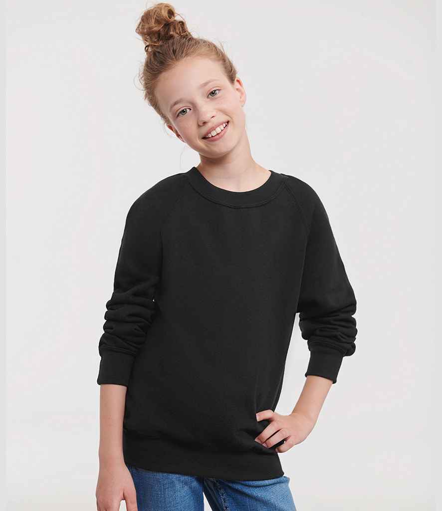 Russell Athletic Kids Raglan Sweatshirt - 762B - - Customisable Sweatshirt
