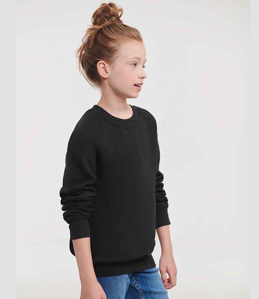 Russell Athletic Kids Raglan Sweatshirt - 762B - - Customisable Sweatshirt