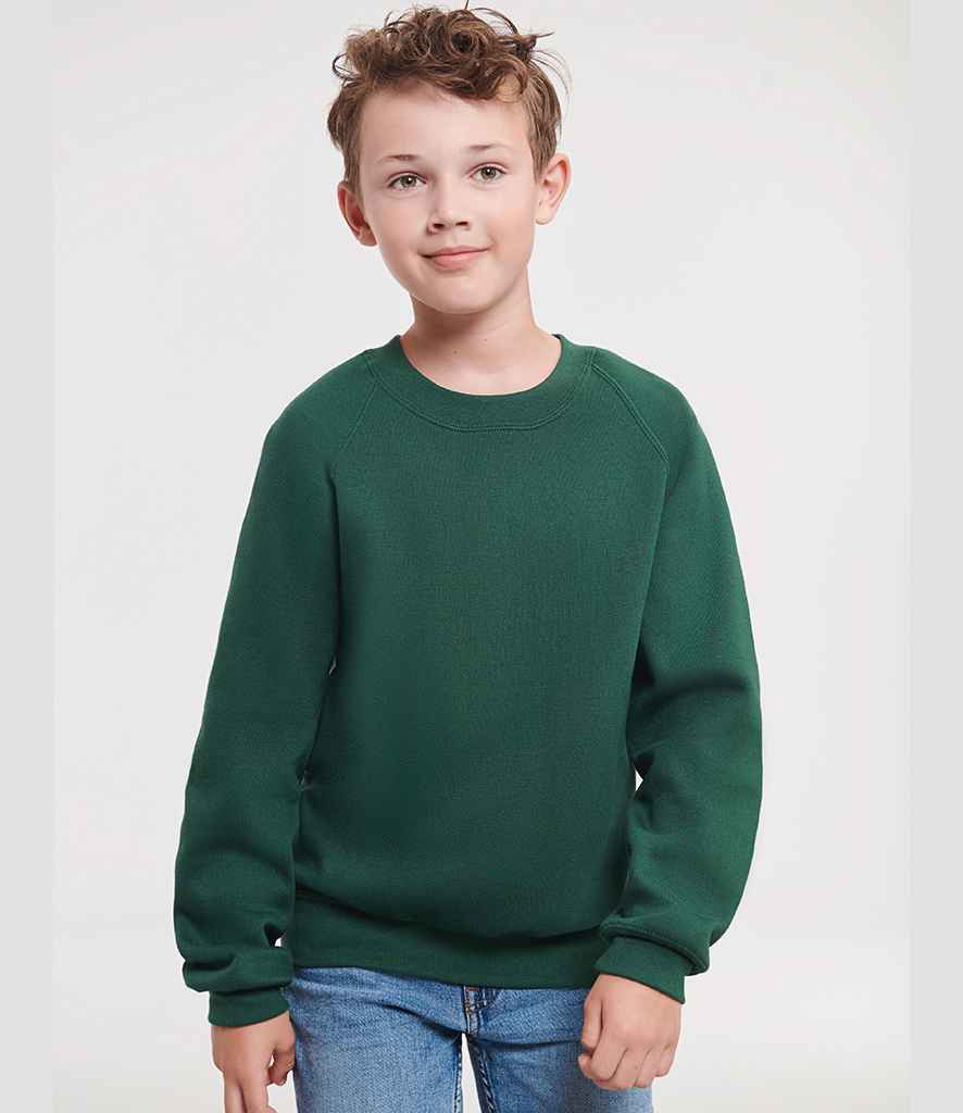 Russell Athletic Kids Raglan Sweatshirt - 762B - - Customisable Sweatshirt