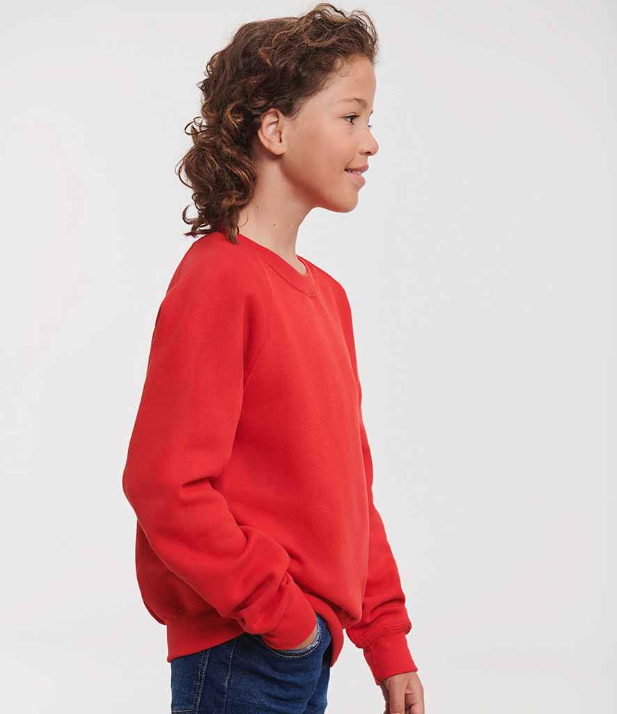 Russell Athletic Kids Raglan Sweatshirt - 762B - - Customisable Sweatshirt