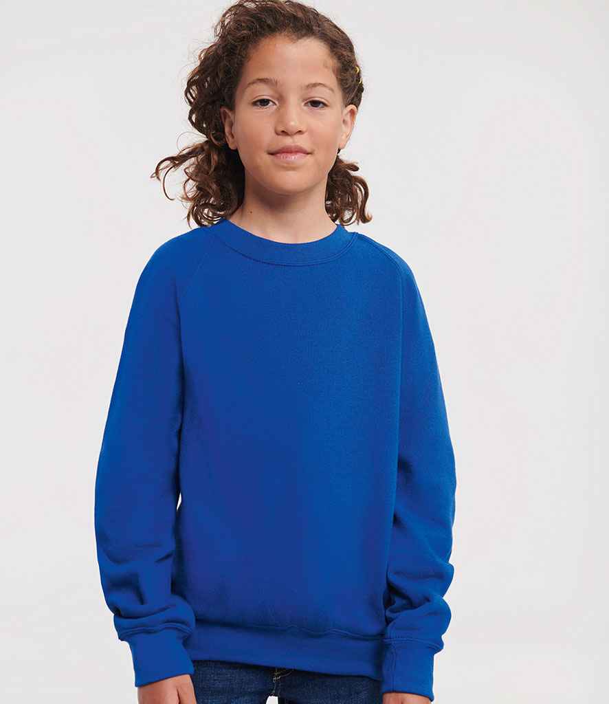 Russell Athletic Kids Raglan Sweatshirt - 762B - - Customisable Sweatshirt