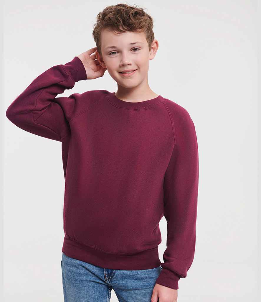 Russell Athletic Kids Raglan Sweatshirt - 762B - - Customisable Sweatshirt