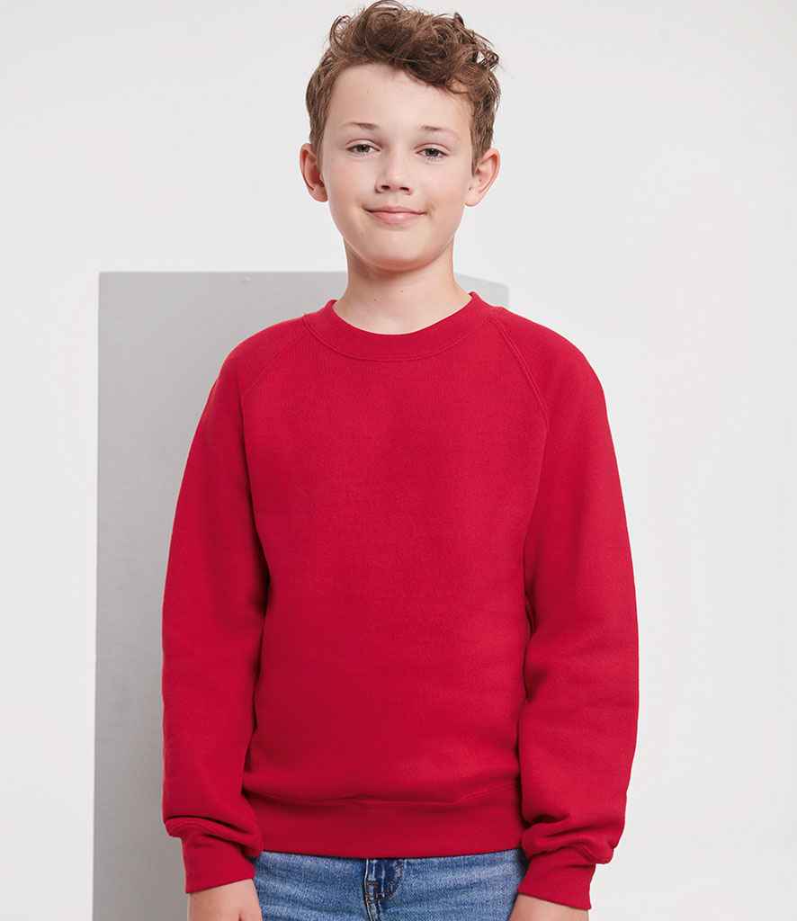 Russell Athletic Kids Raglan Sweatshirt - 762B - - Customisable Sweatshirt