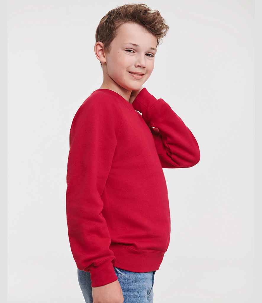 Russell Athletic Kids Raglan Sweatshirt - 762B - - Customisable Sweatshirt