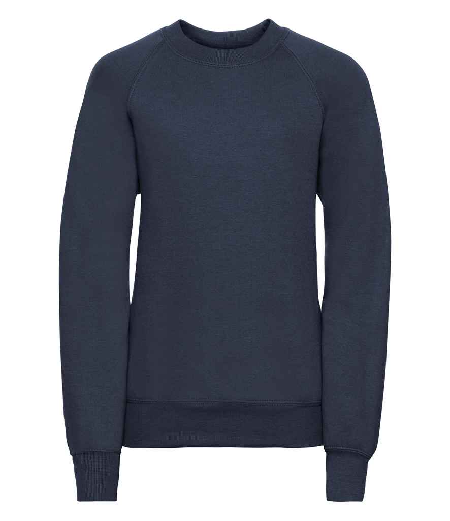 Russell Athletic Kids Raglan Sweatshirt - 762B - French Navy - Customisable Sweatshirt