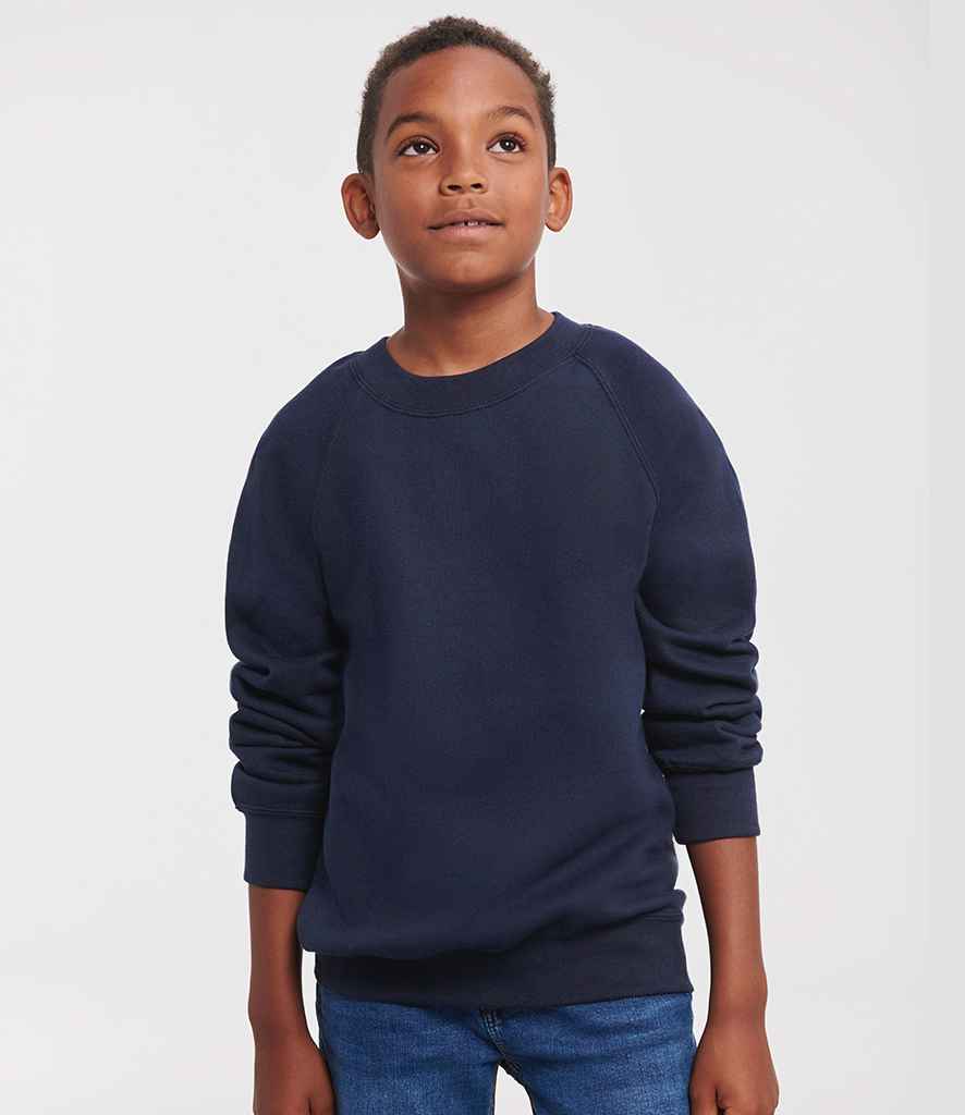 Russell Athletic Kids Raglan Sweatshirt - 762B - - Customisable Sweatshirt
