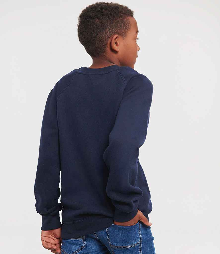 Russell Athletic Kids Raglan Sweatshirt - 762B - - Customisable Sweatshirt