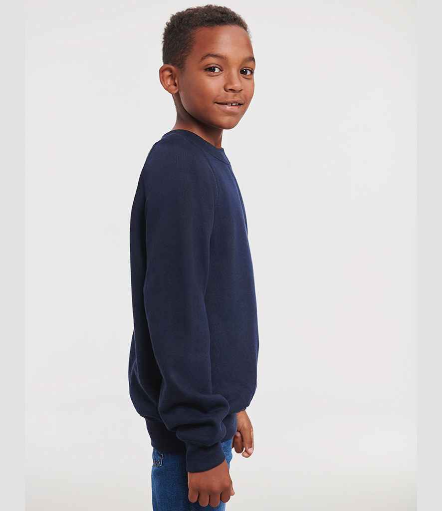 Russell Athletic Kids Raglan Sweatshirt - 762B - - Customisable Sweatshirt