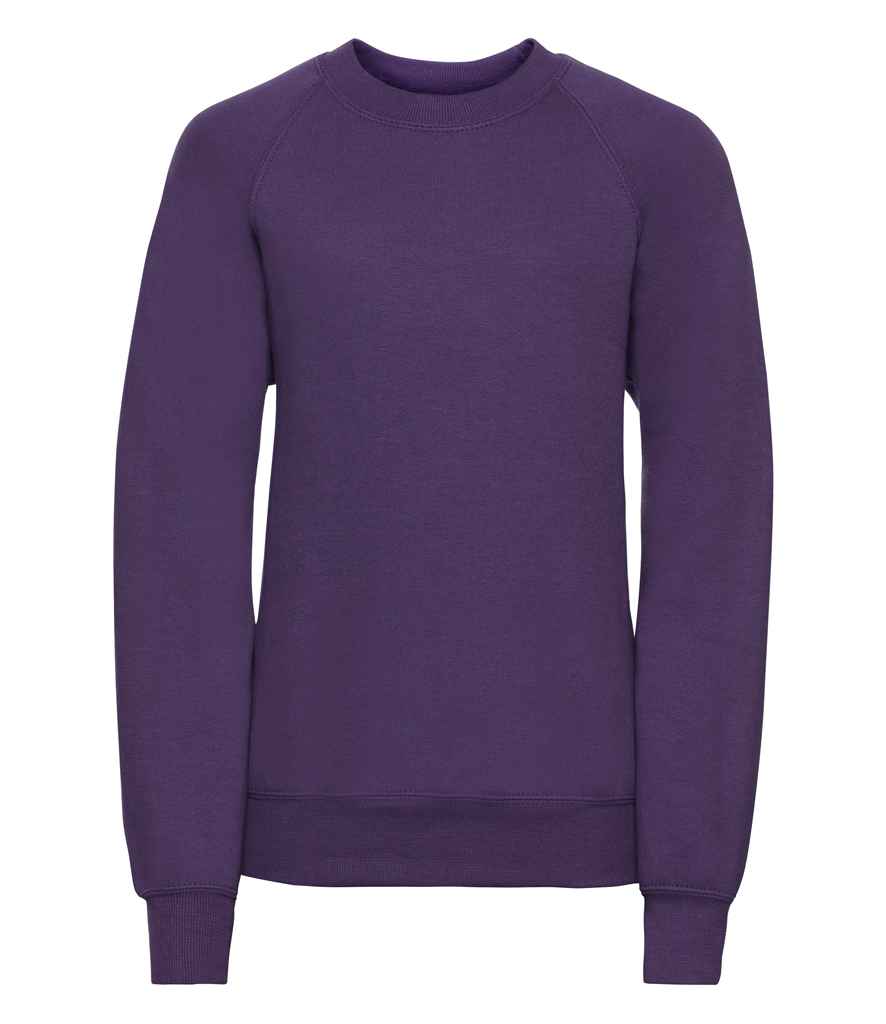 Russell Athletic Kids Raglan Sweatshirt - 762B - Purple - Customisable Sweatshirt