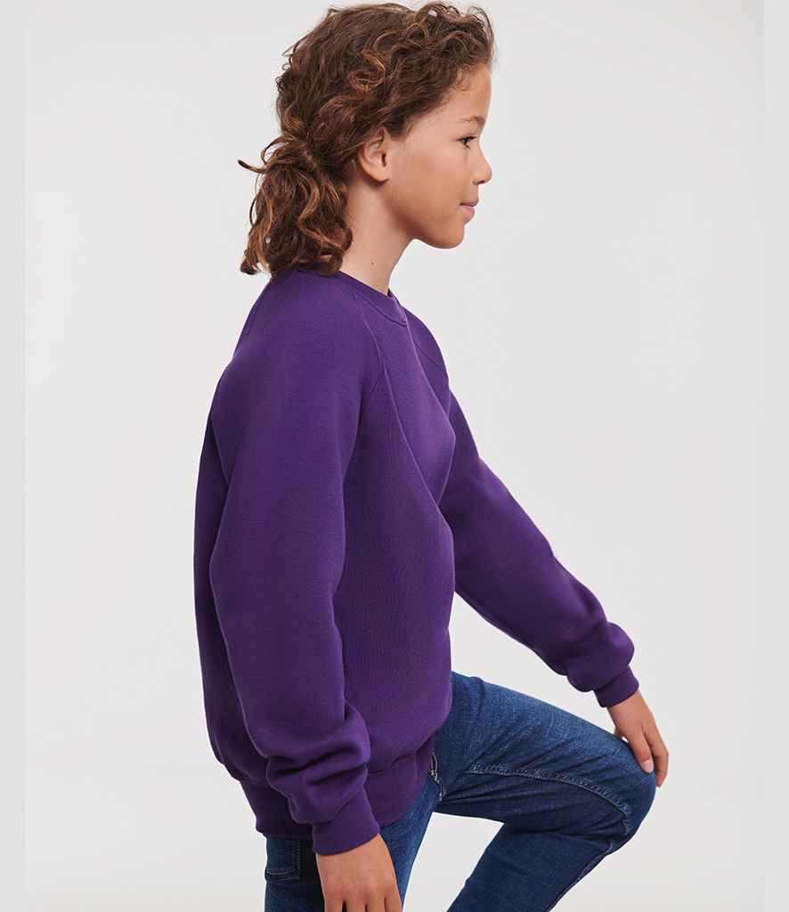 Russell Athletic Kids Raglan Sweatshirt - 762B - - Customisable Sweatshirt