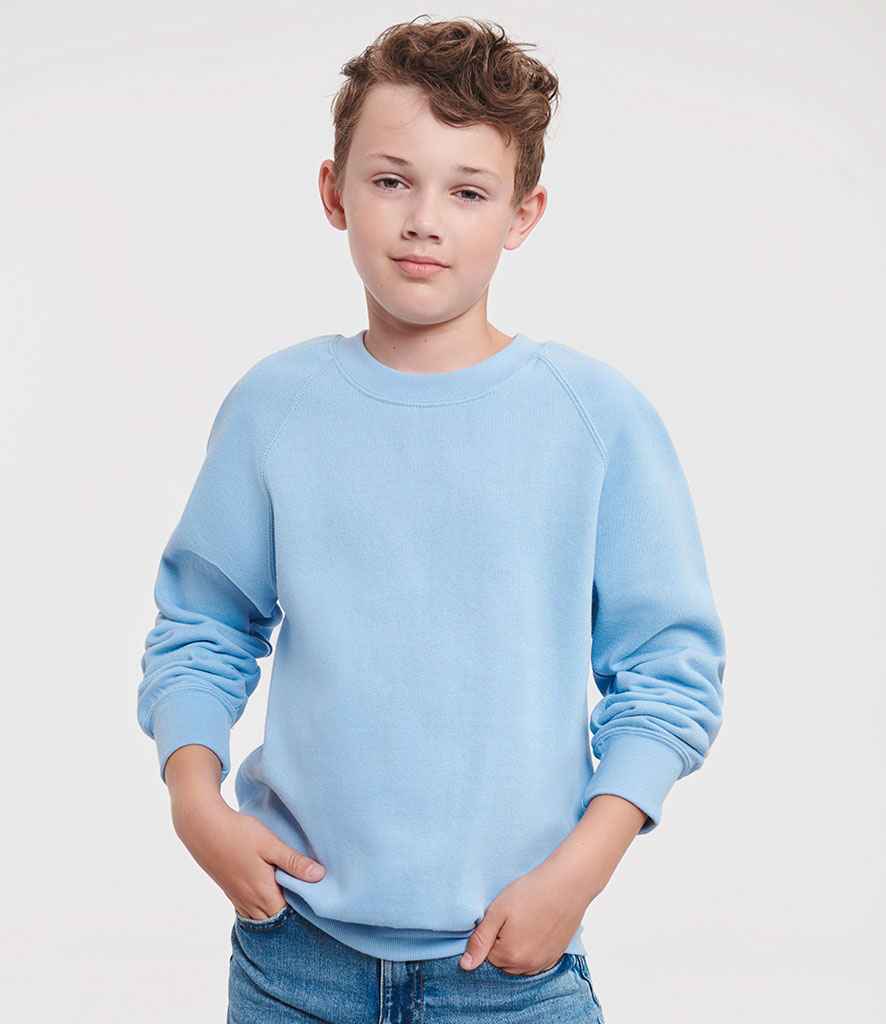 Russell Athletic Kids Raglan Sweatshirt - 762B - - Customisable Sweatshirt