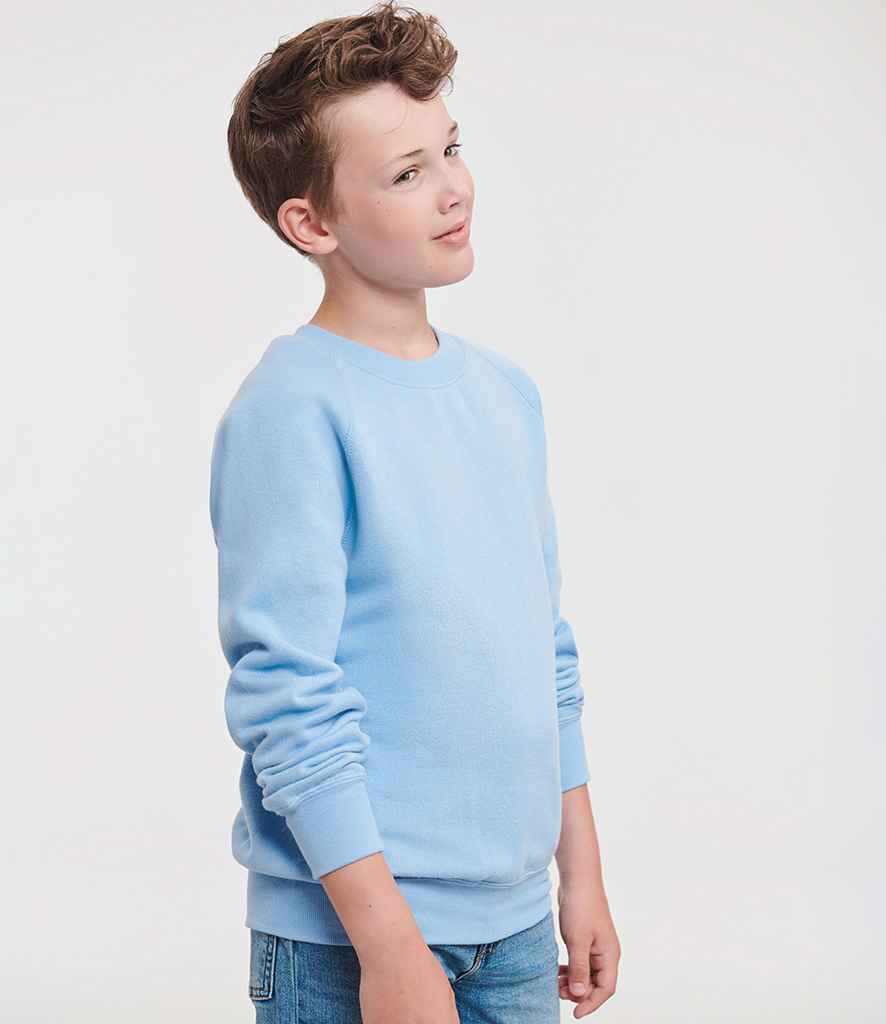 Russell Athletic Kids Raglan Sweatshirt - 762B - - Customisable Sweatshirt