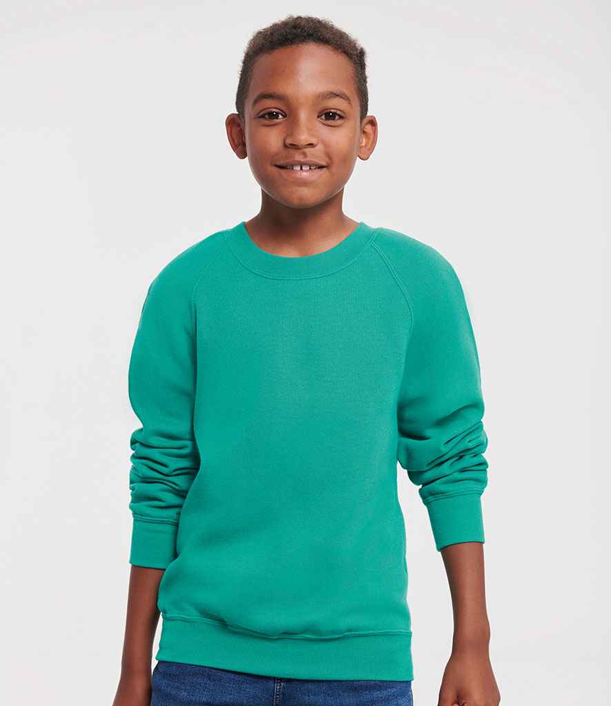 Russell Athletic Kids Raglan Sweatshirt - 762B - - Customisable Sweatshirt