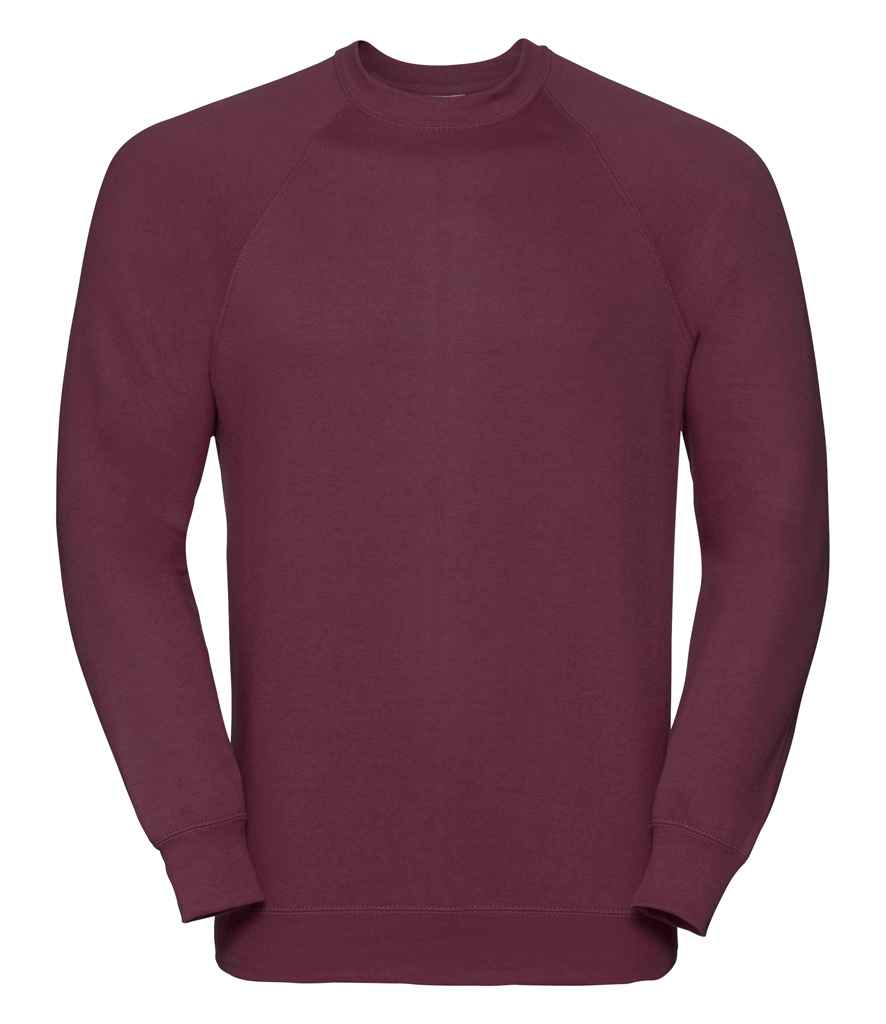 Russell Athletic Raglan Sweatshirt - 762M - Burgundy - Customisable Sweatshirt