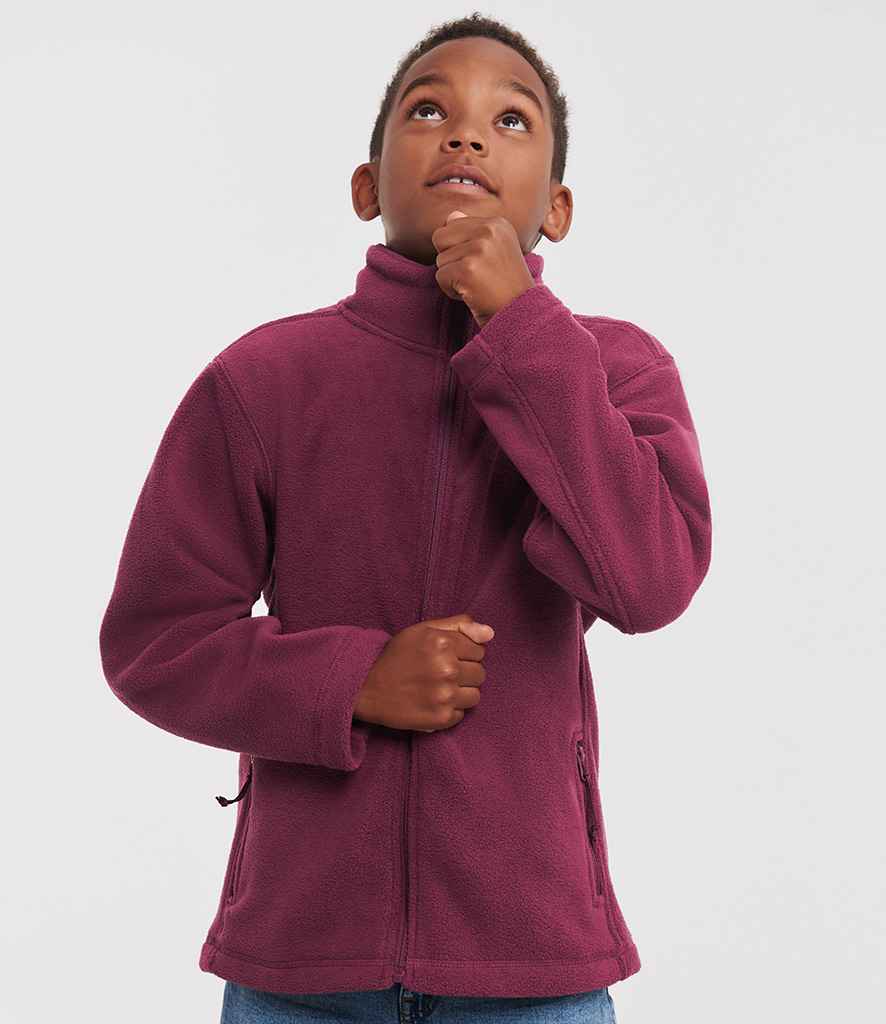 Russell Athletic Kids Outdoor Fleece Jacket - 870B - - Customisable Fleece