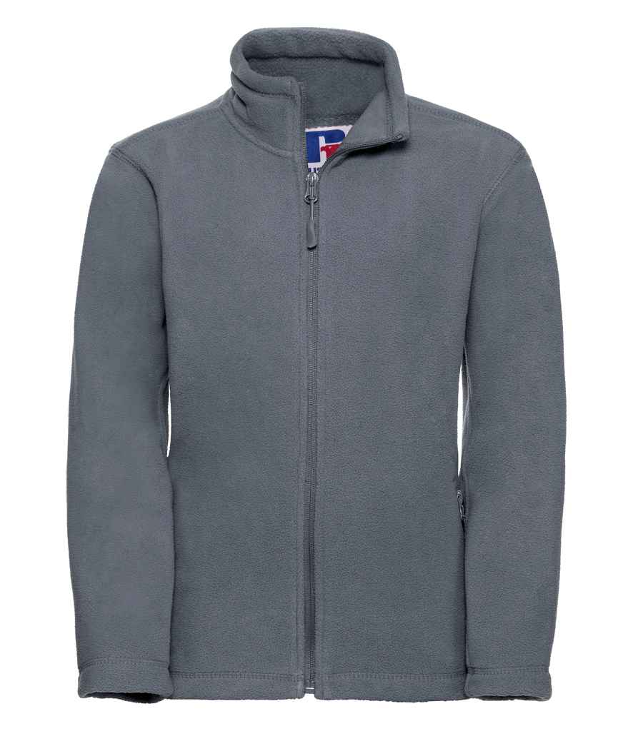Russell Athletic Kids Outdoor Fleece Jacket - 870B - Convoy Grey - Customisable Fleece