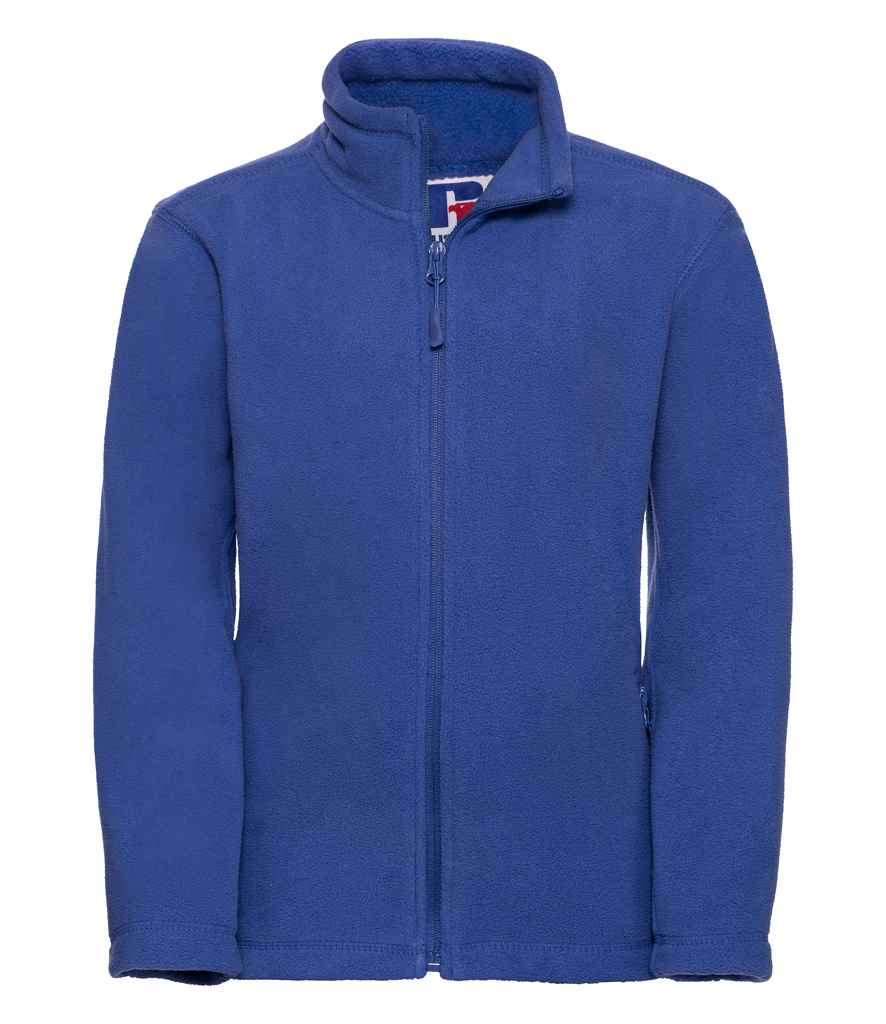 Russell Athletic Kids Outdoor Fleece Jacket - 870B - Royal Blue - Customisable Fleece