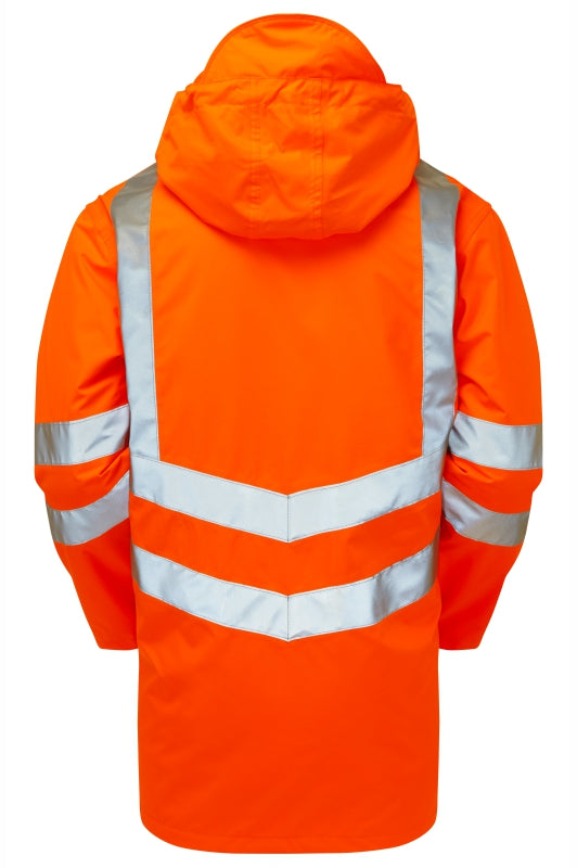 Mesh Lined Storm Coat Orange Recycled Content - PR499 - - Customisable Waterproof