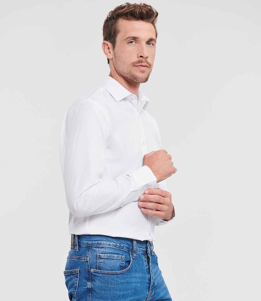 Russell Athletic Collection Long Sleeve Ultimate Stretch Shirt - 960M - - Customisable Shirt