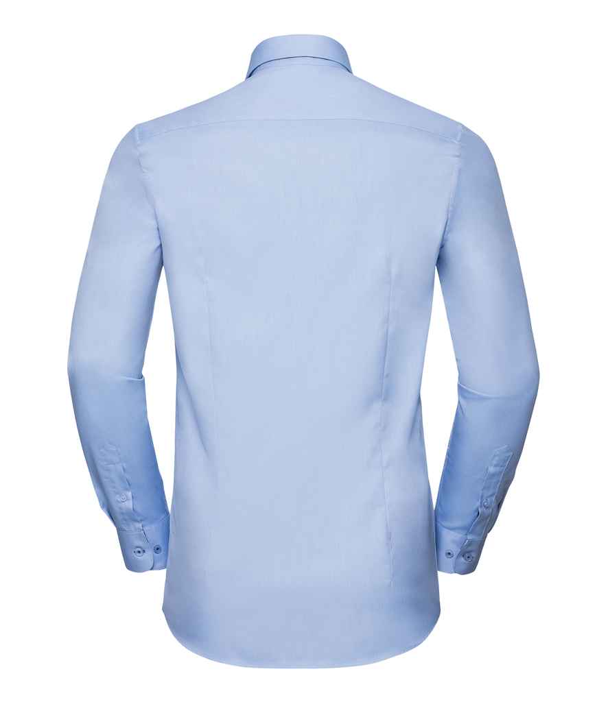 Russell Athletic Collection Long Sleeve Contrast Herringbone Shirt - 964M